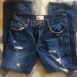 Aeropostale slim bootcut distressed jeans